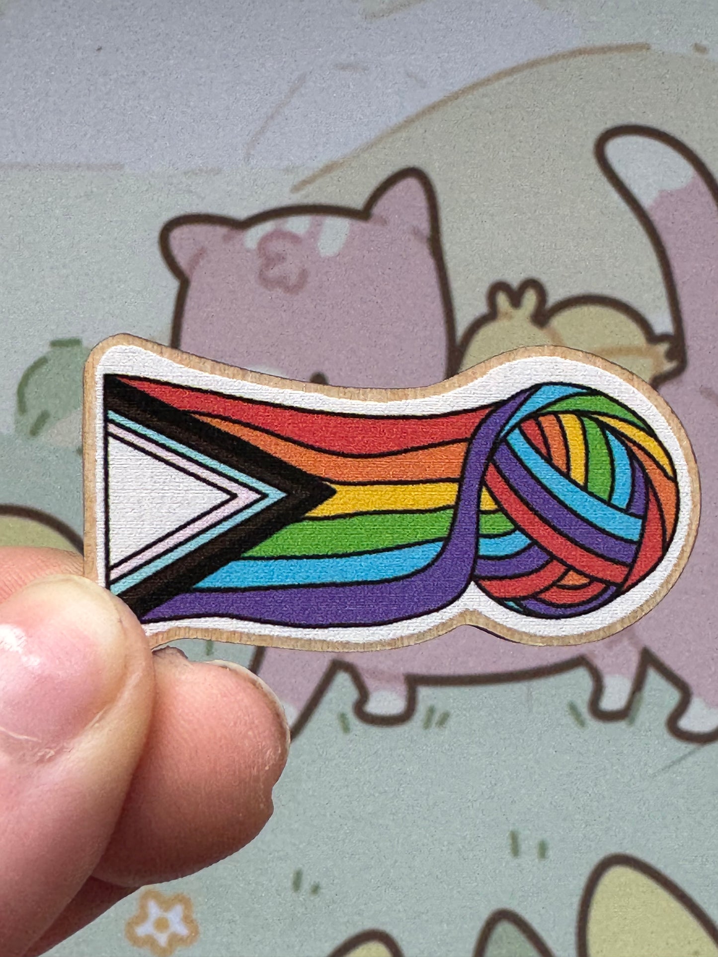 Pride wooden pin