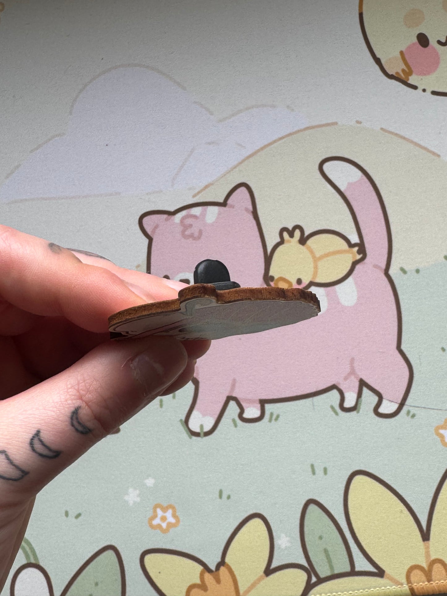 Skull wooden pin