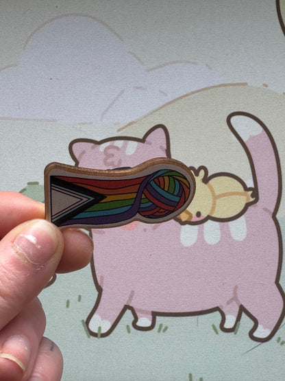 Pride wooden pin