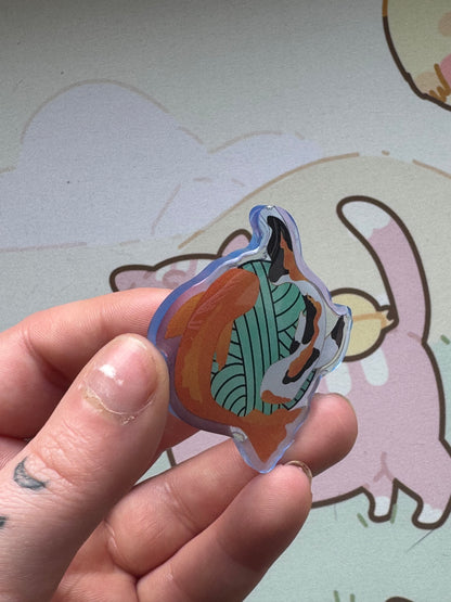 Koi fish acrylic pin