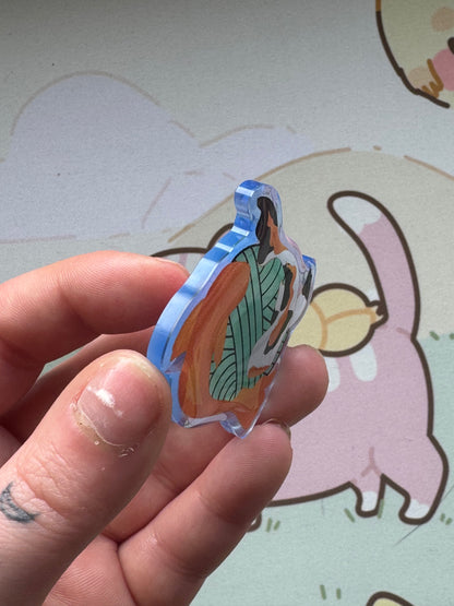 Koi fish acrylic pin