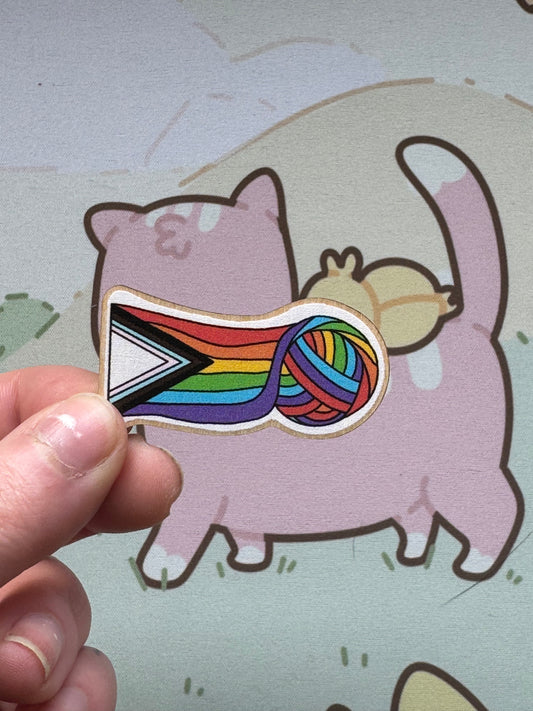 Pride wooden pin