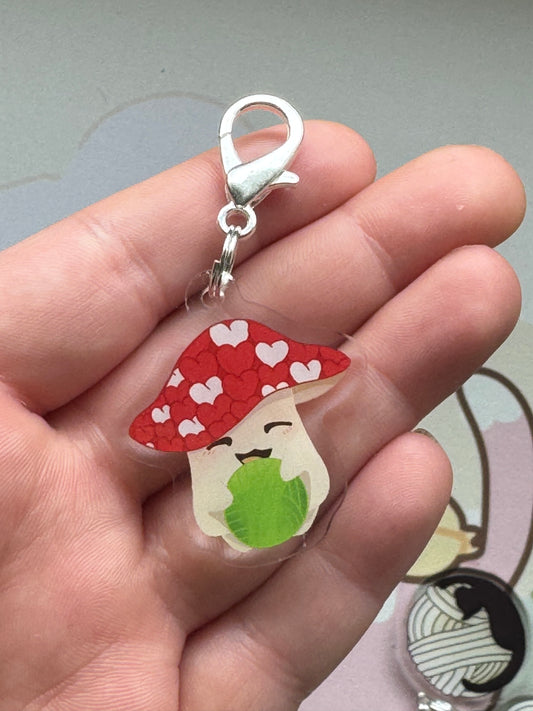 Mushroom stitch marker