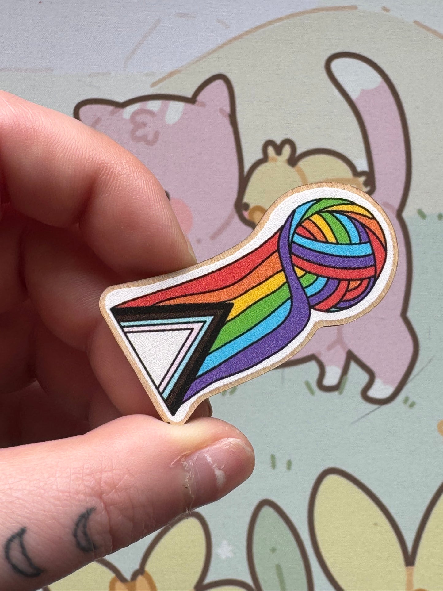 Pride wooden pin