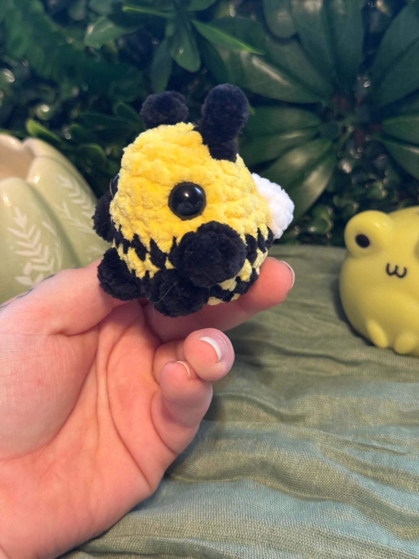 Small bee plushie made to order crochet