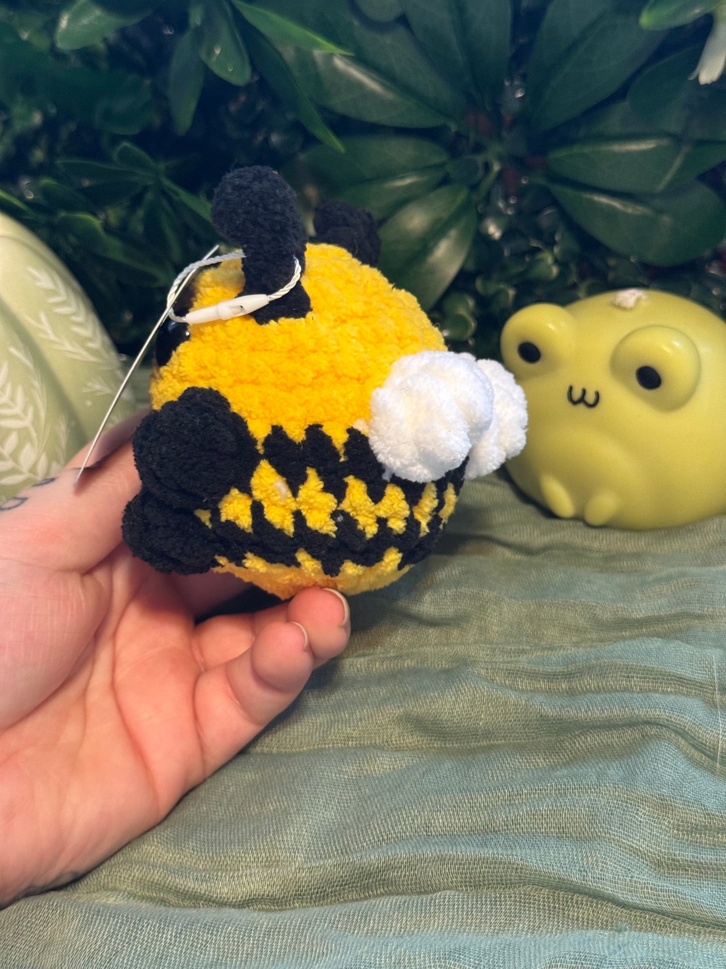 Large bee plushie made to order crochet