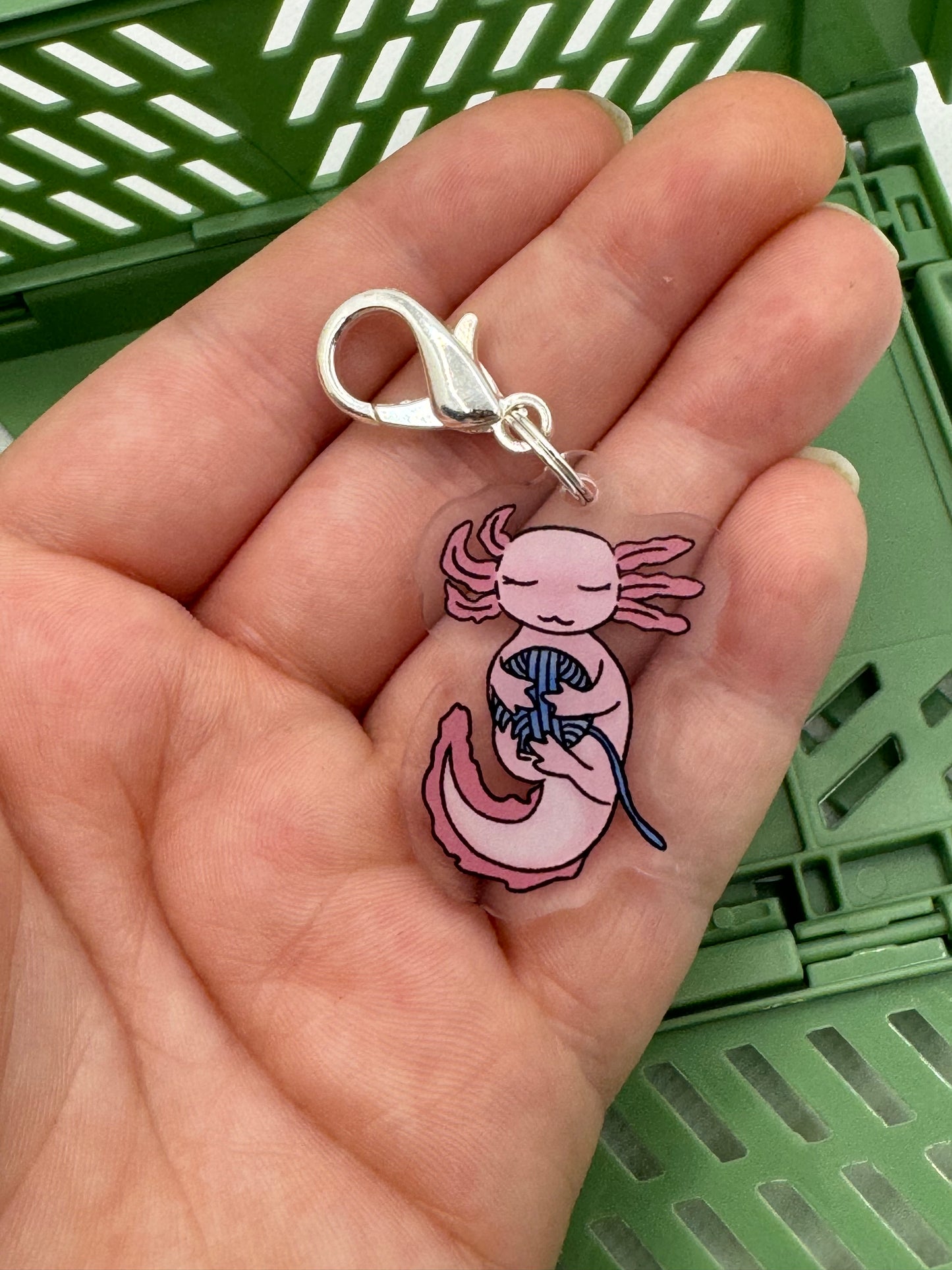 Axolotl stitch marker