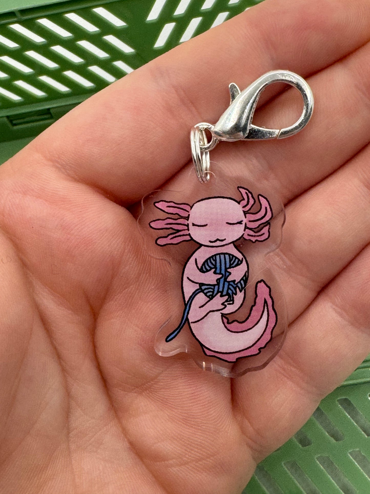 Axolotl stitch marker