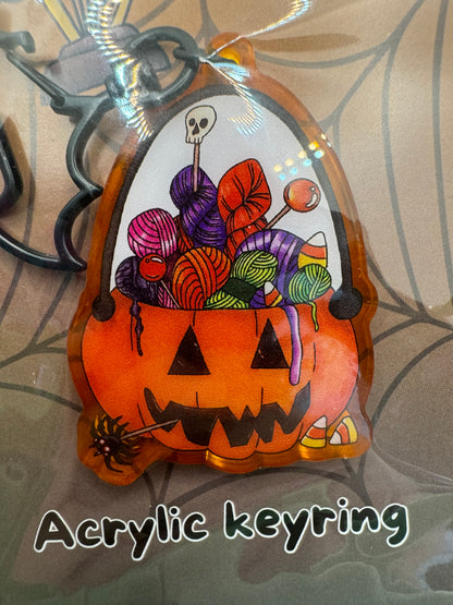 Pumpkin Halloween keyring