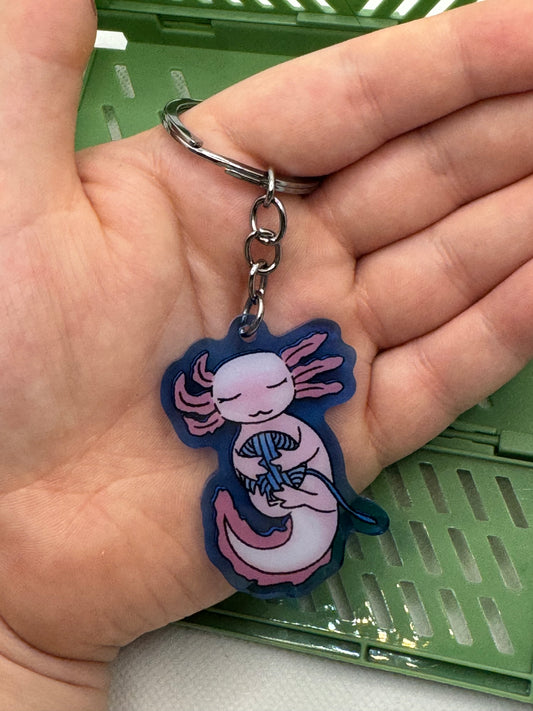 Axolotl keyring