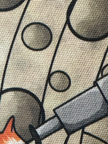 Cat moon-gazing tote bag