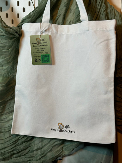 Cat moon-gazing tote bag