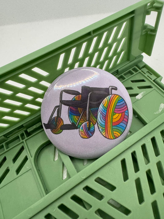 Wheelchair button badge