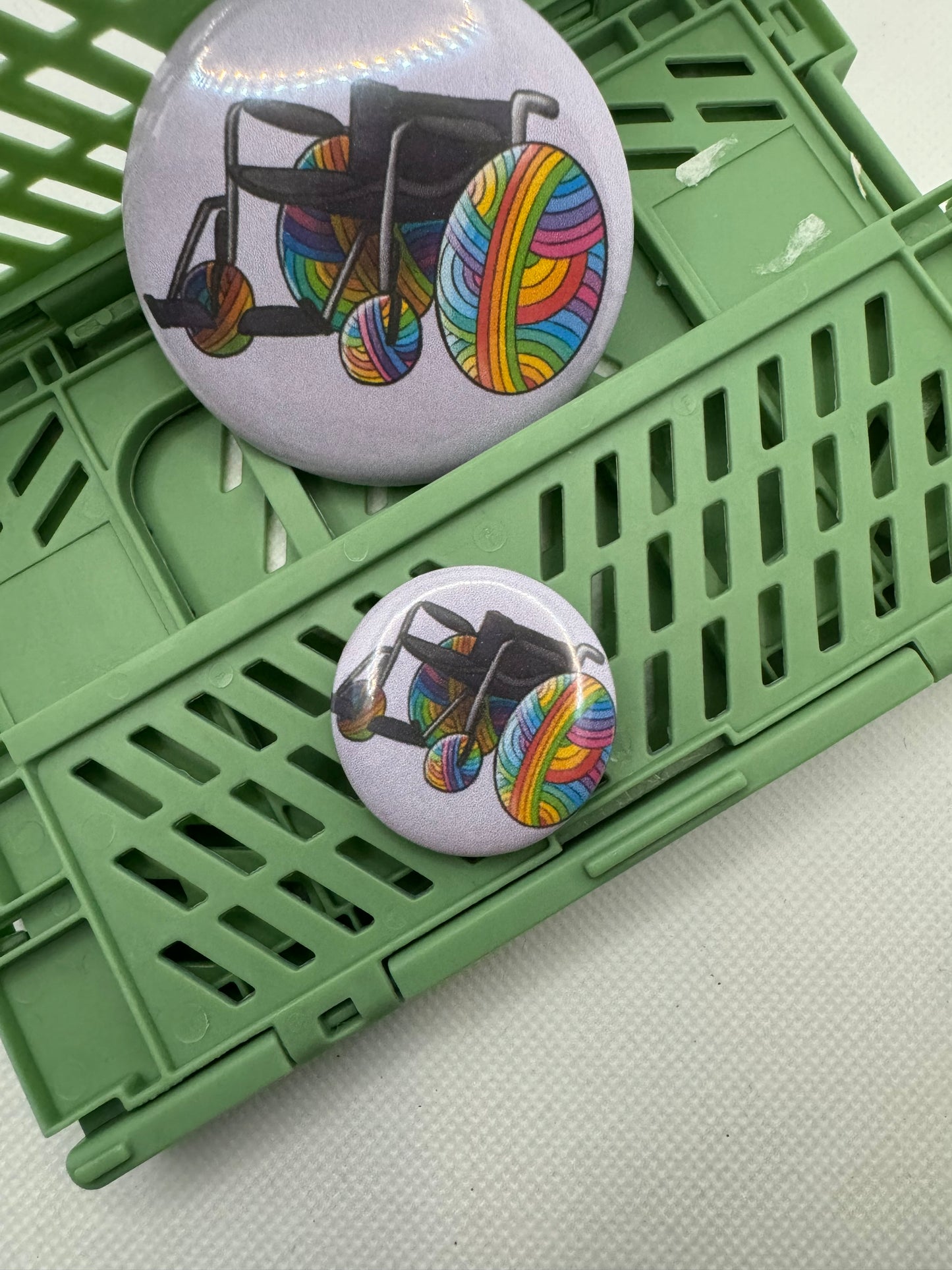 Wheelchair button badge