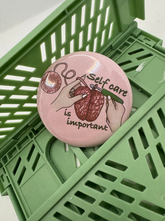 Self care button badge