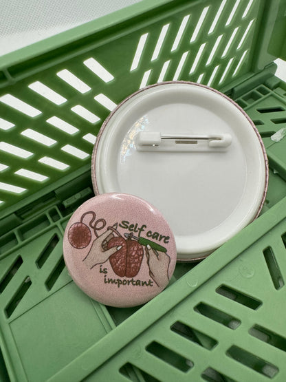 Self care button badge