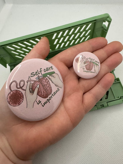 Self care button badge