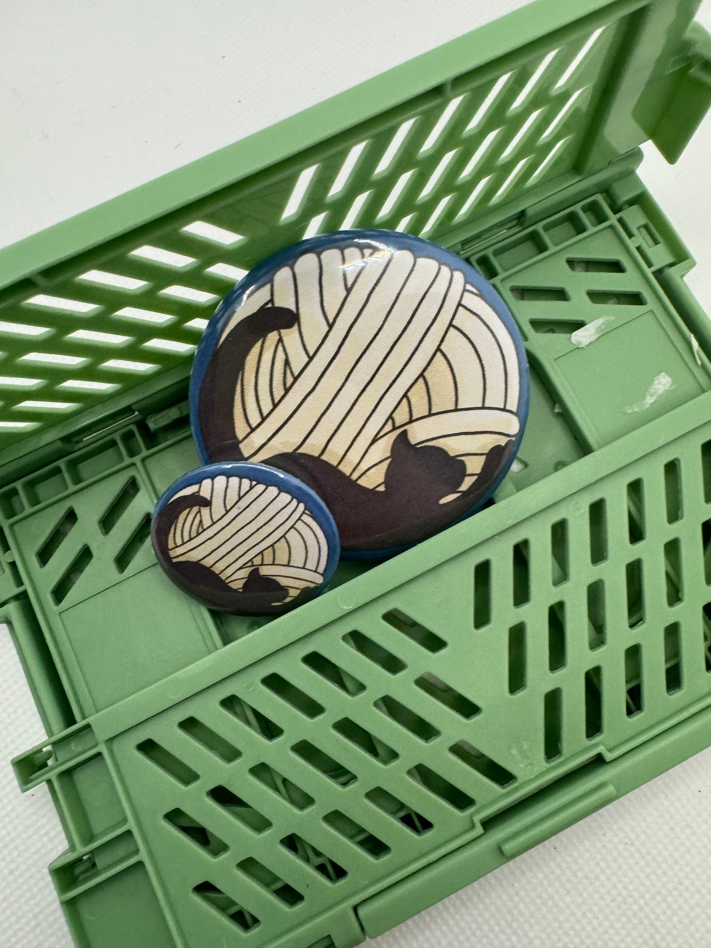 Cat moon button badge