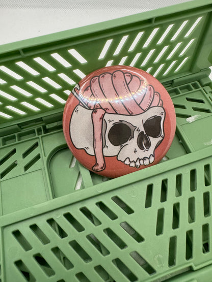 Skull button badge
