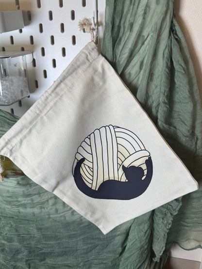 Cat moon project bag- large