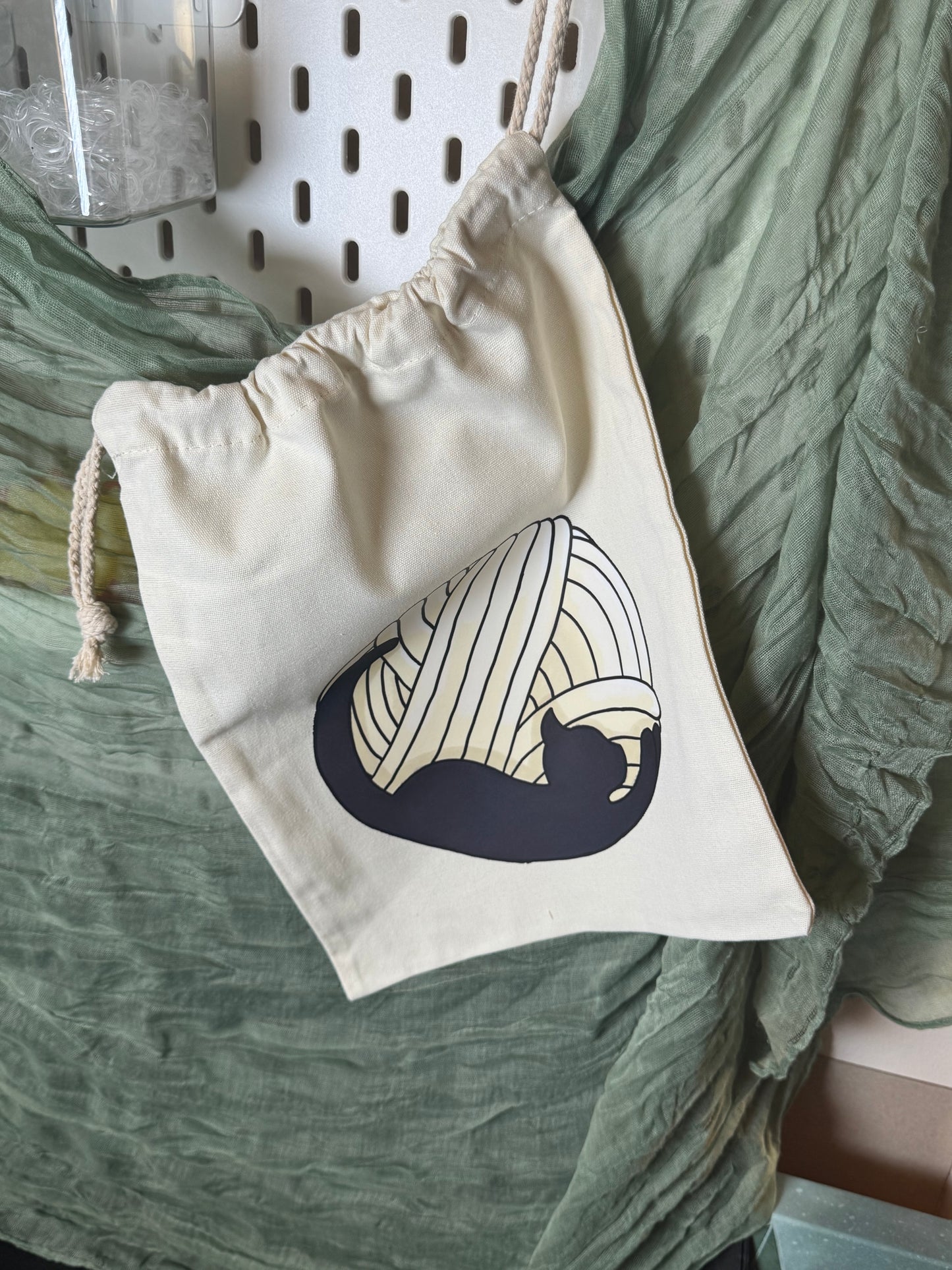 Cat moon project bag- large