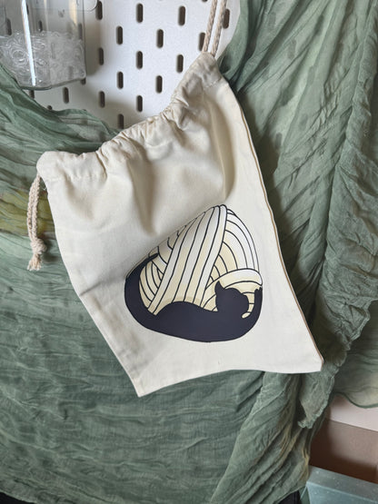 Cat moon project bag- large