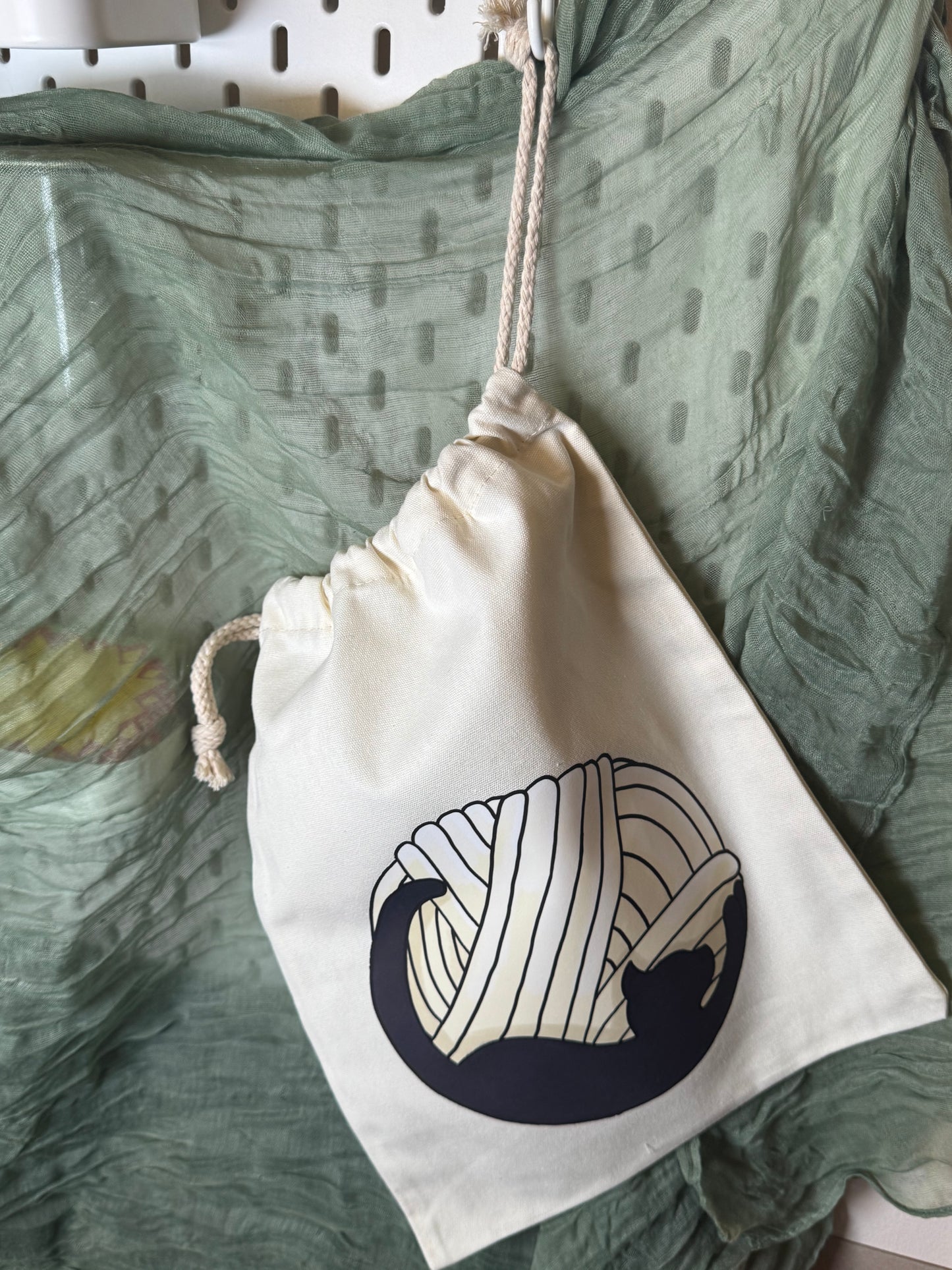 Cat moon project bag- large