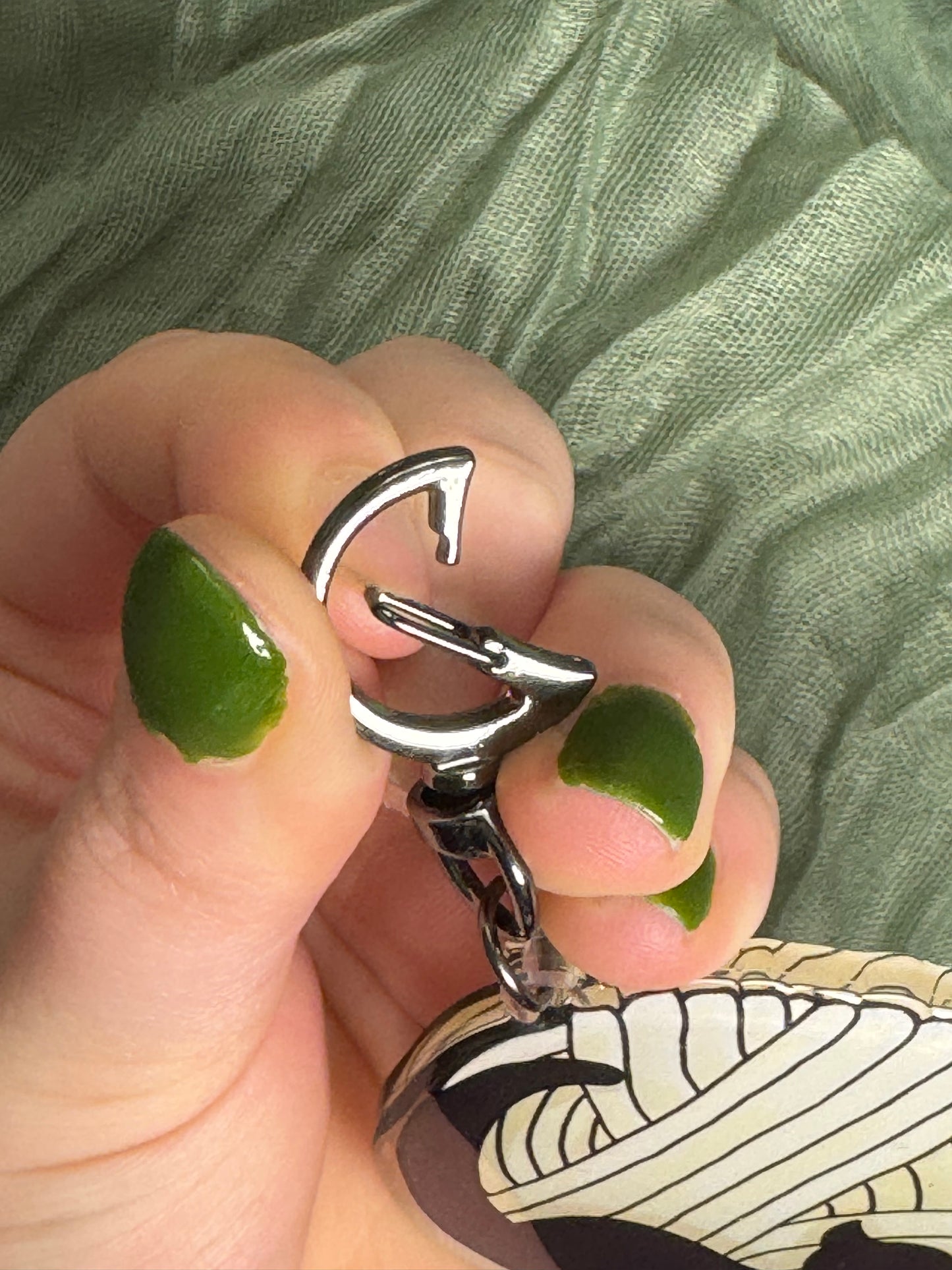 Cat moon keyring