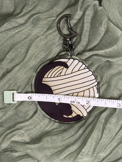 Cat moon keyring