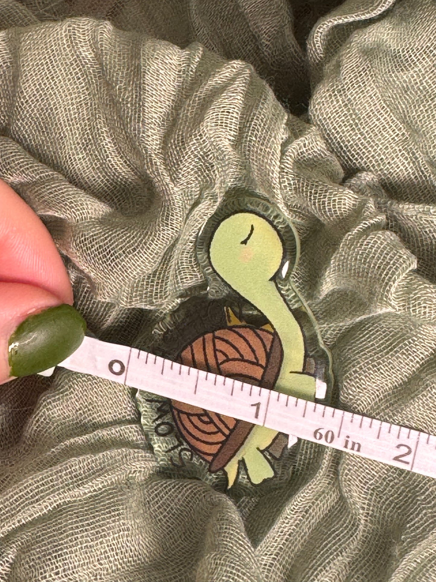 Slow fashion acrylic pin