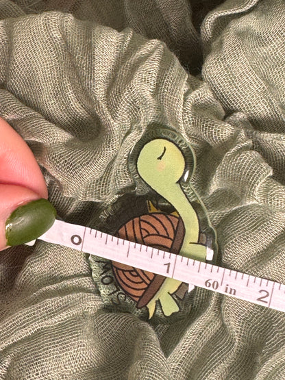 Slow fashion acrylic pin