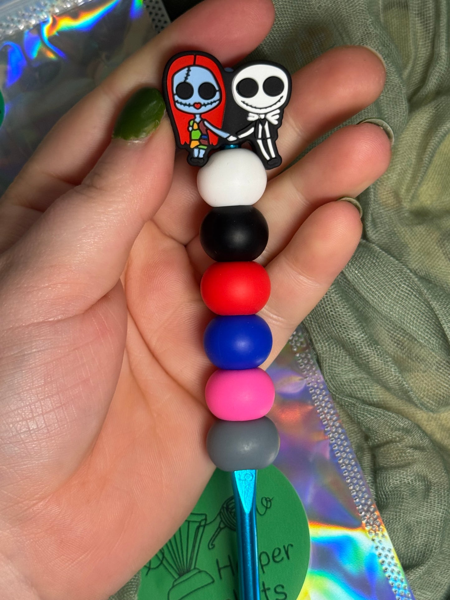 Jack & Sally 5mm beaded crochet hook
