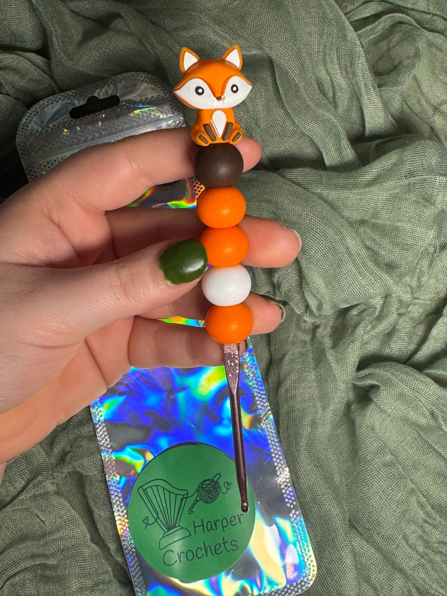 Fox 3.5mm beaded crochet hook