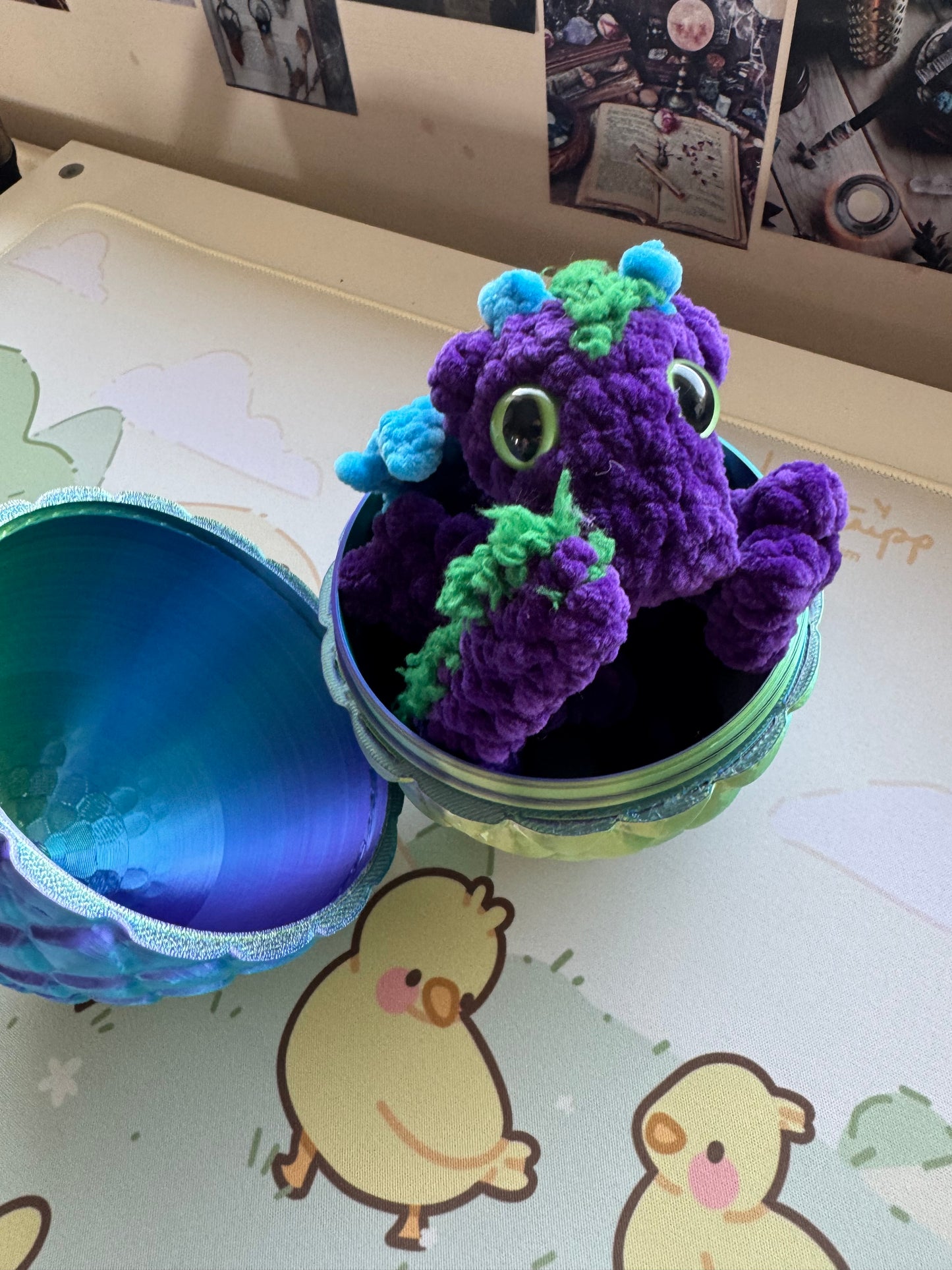 Baby dragon in an egg