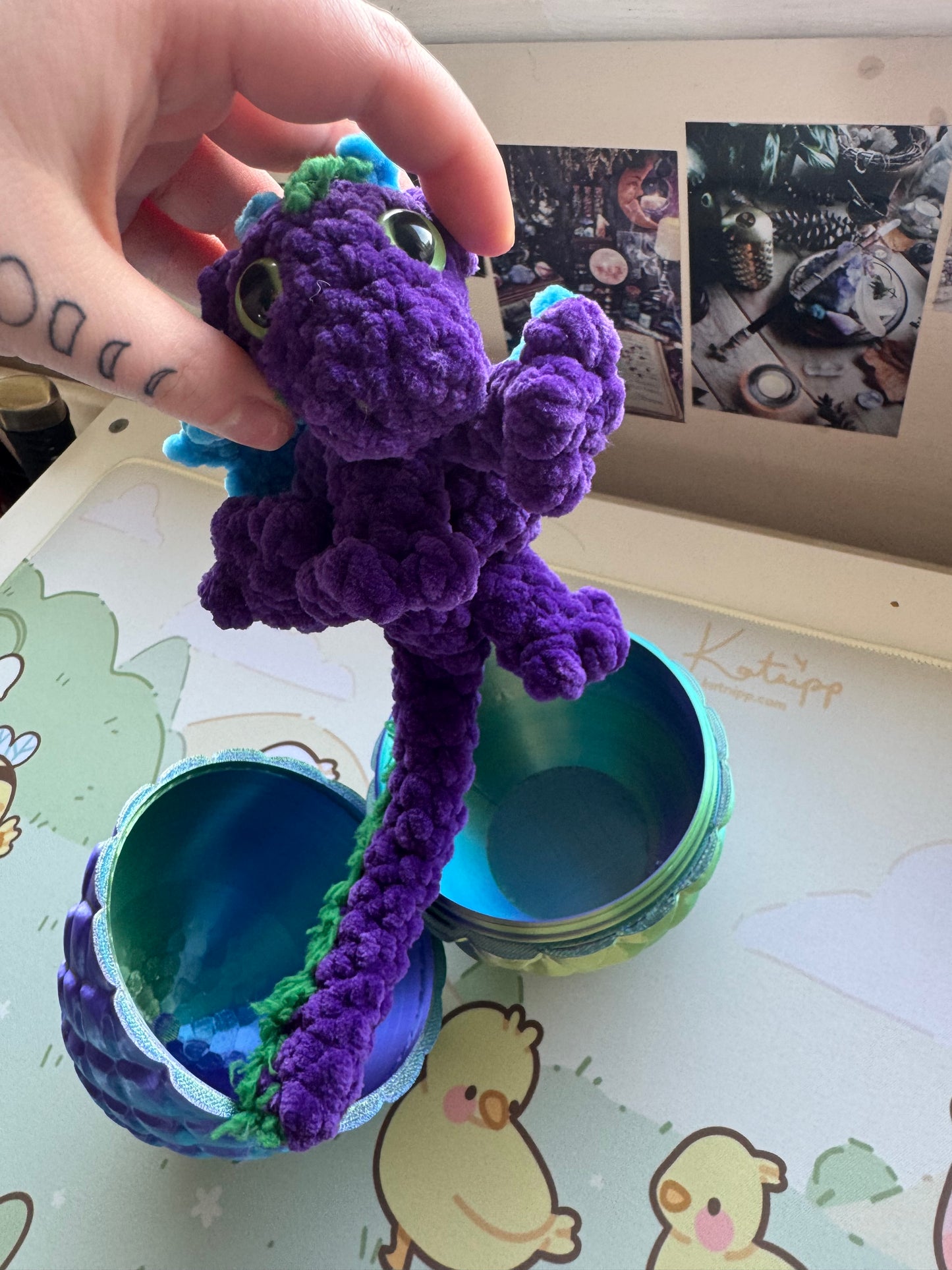 Baby dragon in an egg