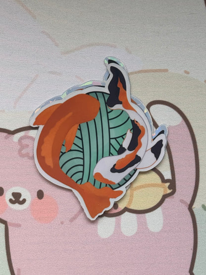 Koi yarn pond sticker