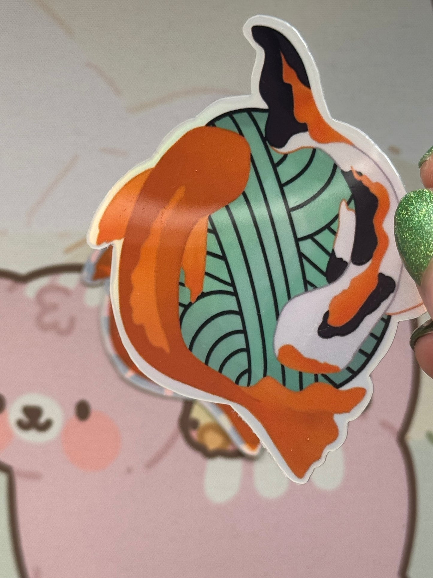 Koi yarn pond sticker