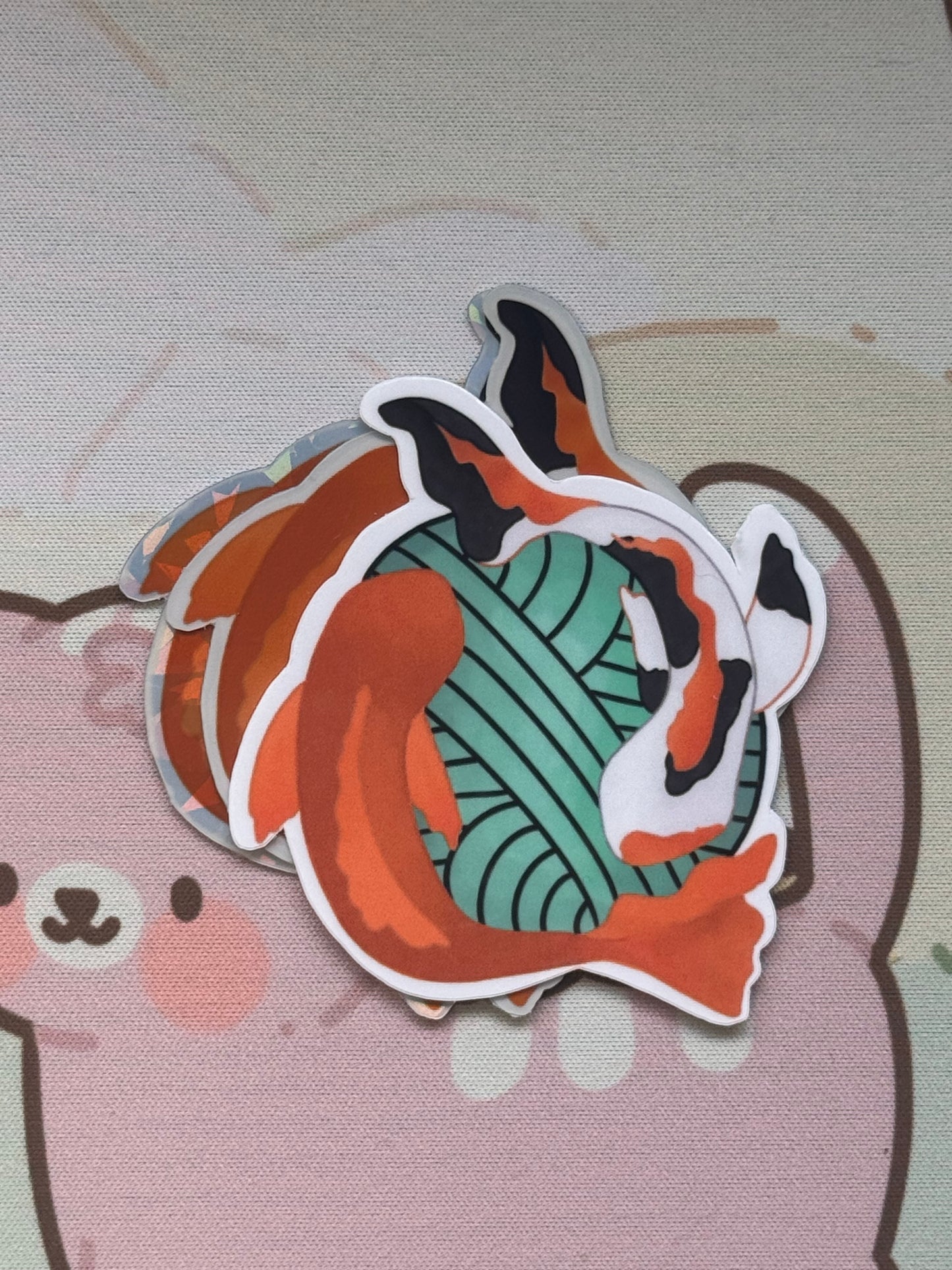 Koi yarn pond sticker