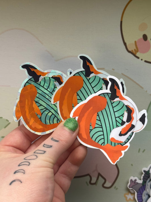 Koi yarn pond sticker