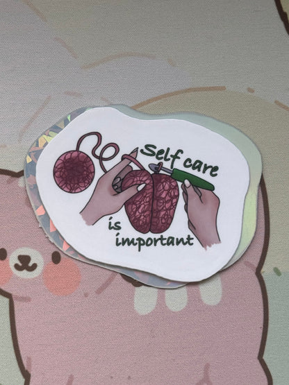 Self care sticker- self care is important