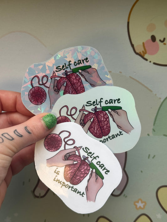 Self care sticker- self care is important
