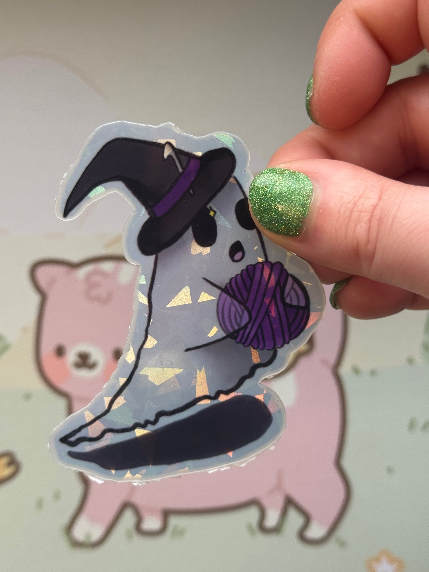 Witch ghost sticker