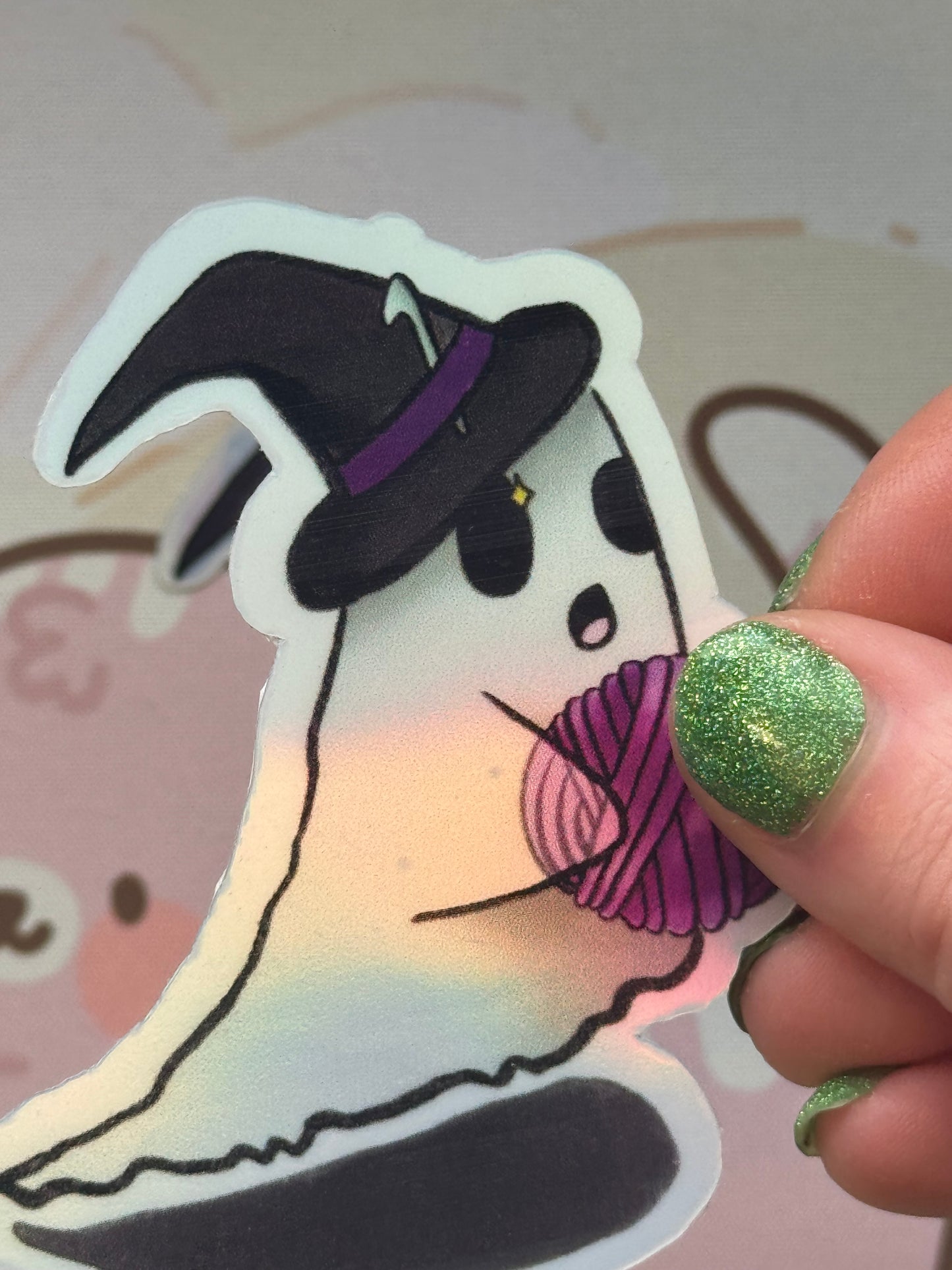 Witch ghost sticker