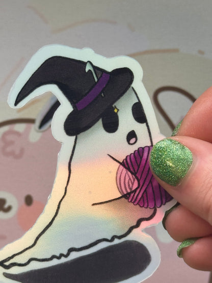 Witch ghost sticker