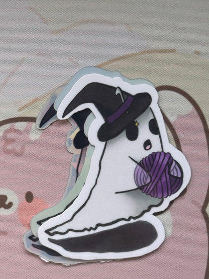 Witch ghost sticker