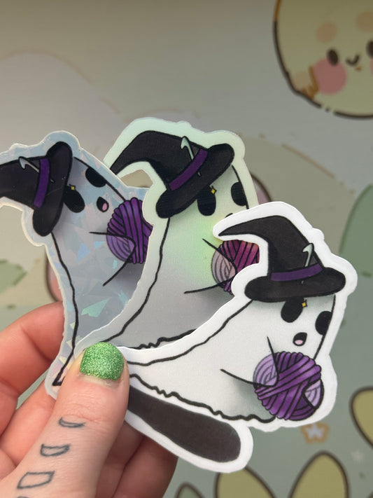 Witch ghost sticker