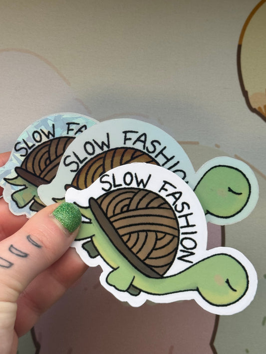 Slow fashion sticker