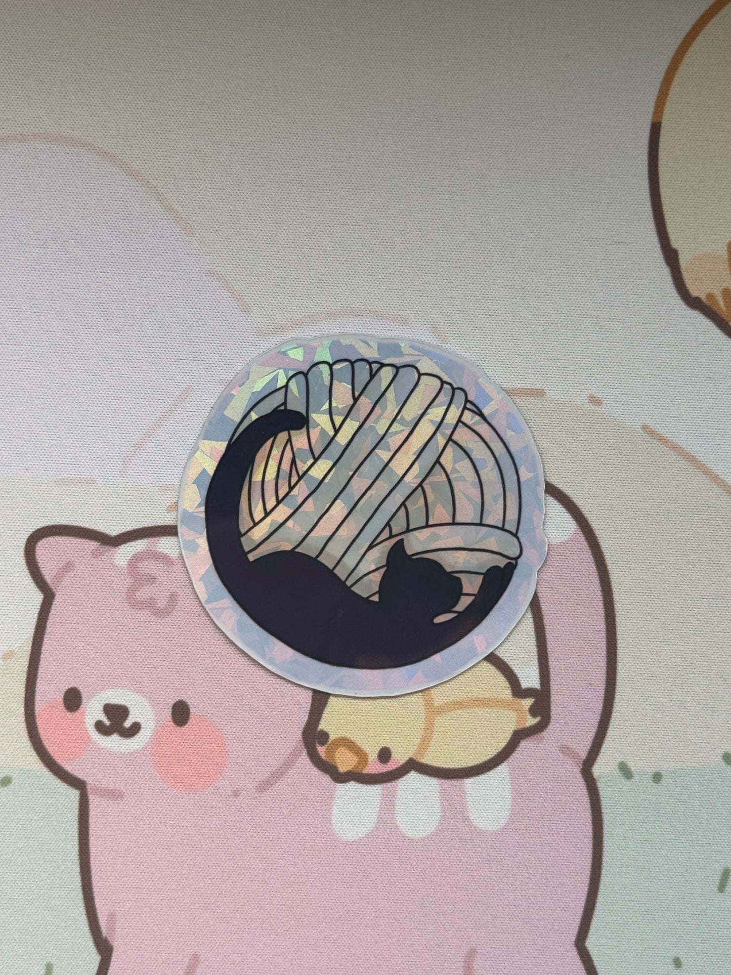 Cat moon sticker