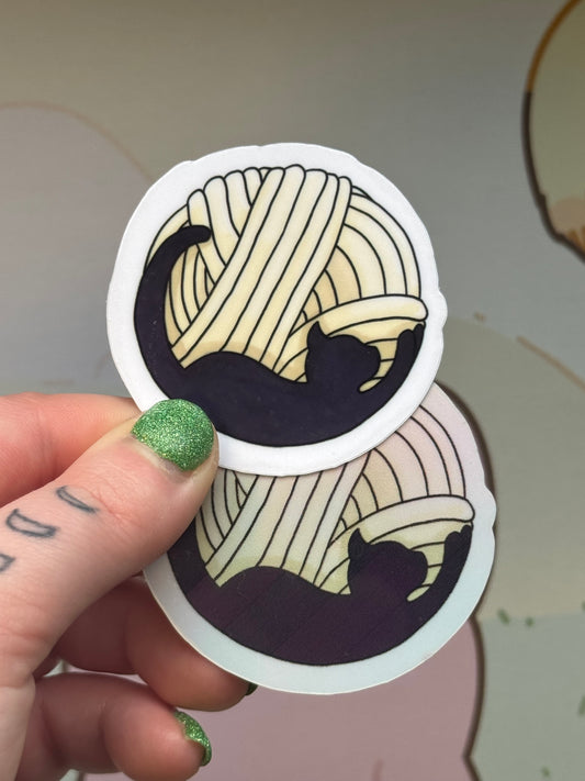 Cat moon sticker