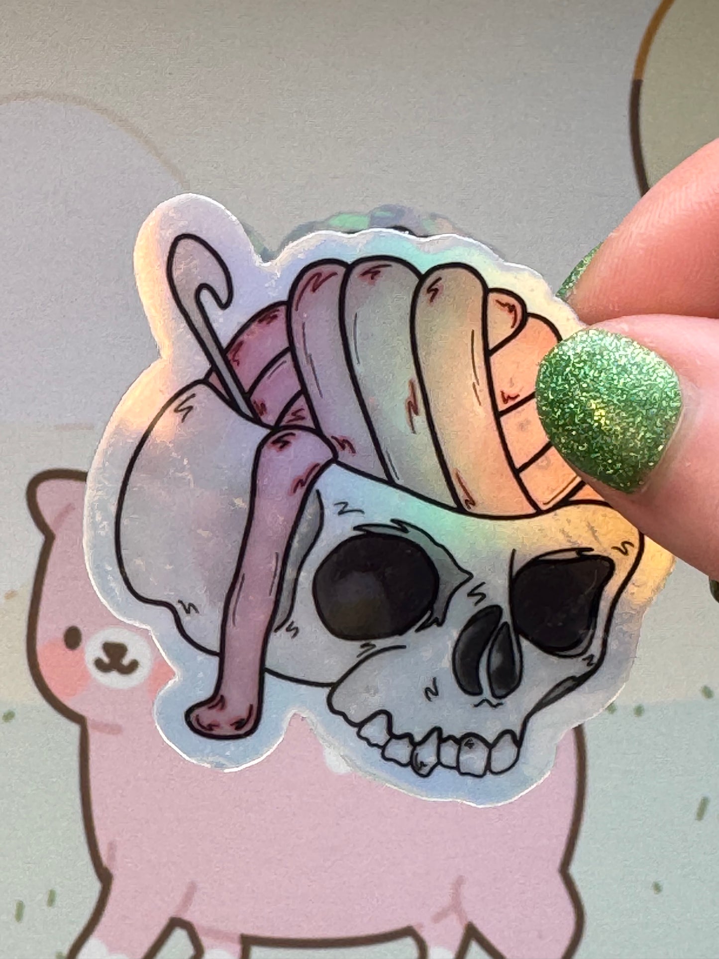 Skull sticker